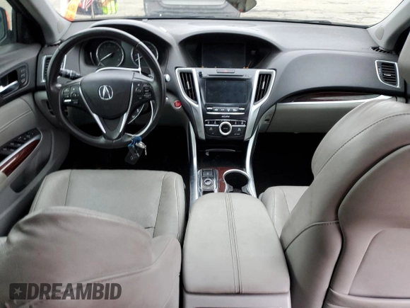 2015 Acura TLX V6 Advance with VIN 19UUB2F7XFA004587, listed as a Copart auction lot 86142474 with 0 mi miles and Salvage Title. Bid and sale history available at carsss.com. Image 8.