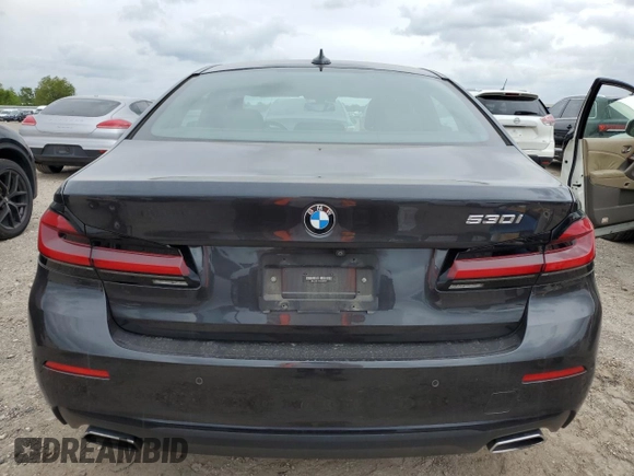 2021 BMW 5 Series 530i z VIN WBA53BH08MWW96605, wystawiony jako Copart lot #54408375 z przebiegiem 83 698 mil mil oraz Szkoda całkowita • Salvage title. Historia ofert i sprzedaży dostępna na DreamBid. Obrazek 6.
