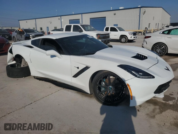 2017 Chevrolet Corvette 1LT with VIN 1G1YB2D75H5113871, listed as a Copart auction lot 73677114 with 0 mi miles and Salvage Title. Bid and sale history available at carsss.com. Image 4.
