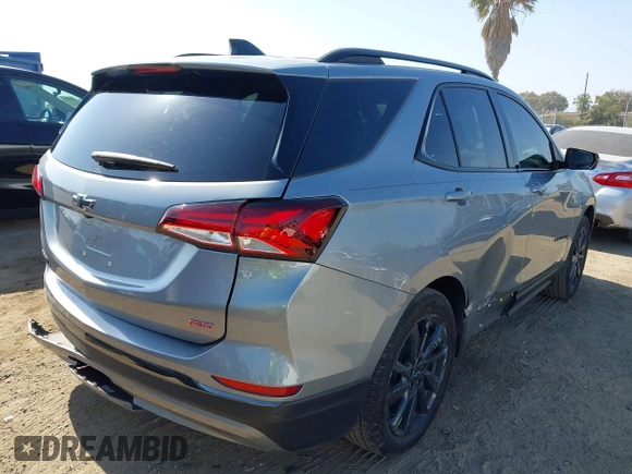 2023 Chevrolet Equinox RS with VIN 3GNAXMEG9PS187746, listed as a IAAI auction lot 42349989 with 22,264 mi miles and . Bid and sale history available at DreamBid. Image 4.