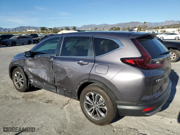 2021 Honda CR-V EX-L with VIN 7FARW1H89ME022127, listed as a Copart auction lot 46645595 with 25,001 mi miles and Salvage Title. Bid and sale history available at carsss.com. Image 2.
