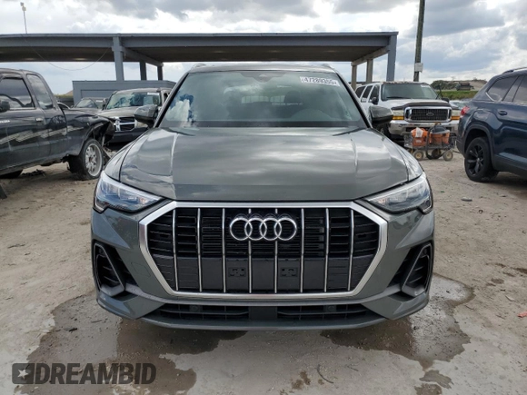2020 Audi Q3 S line Premium with VIN WA1DECF38L1076385, listed as a Copart auction lot 47289355 with 67,536 mi miles and Non repairable. Bid and sale history available at DreamBid. Image 5.
