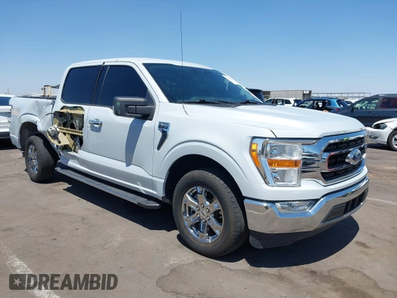 2021 Ford F-150 XL with VIN 1FTEW1CP4MKD82871, listed as a IAAI auction lot 42301025 with 54,757 mi miles and . Bid and sale history available at DreamBid. Image 1.