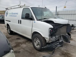2019 Chevrolet Express Cargo with VIN 1GCWGAFP7K1185578, listed as a Copart auction lot 50901655 with 104,755 mi miles and Salvage title. Bid and sale history available at DreamBid. Image 4.