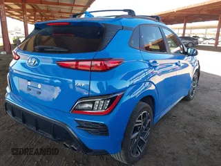 2022 Hyundai Kona N Line with VIN KM8K33A36NU824980, listed as a IAAI auction lot 41814053 with 1 mi miles. Bid and sale history available at carsss.com. Image 4.