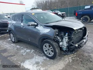 2017 Kia Sportage LX with VIN KNDPMCACXH7129086, listed as a IAAI auction lot 41218449 with 112,138 mi miles. Bid and sale history available at carsss.com. Image 1.