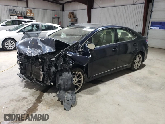 2010 Lexus HS 250h with VIN JTHBB1BA3A2005311, listed as a Copart auction lot 75595664 with 117,906 mi miles and Salvage Title. Bid and sale history available at DreamBid. Image 1.