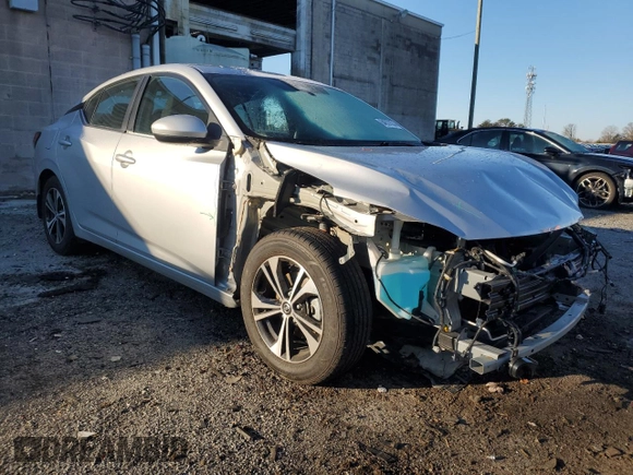 2022 Nissan Sentra SV with VIN 3N1AB8CV7NY268936, listed as a Copart auction lot 84637824 with 29,496 mi miles and Salvage Title. Bid and sale history available at carsss.com. Image 4.