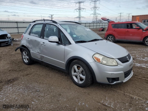 2007 Suzuki SX4 with VIN JS2YB413275109110, listed as a Copart auction lot 44168125 with 97,276 mi miles and Salvage Title. Bid and sale history available at carsss.com. Image 4.