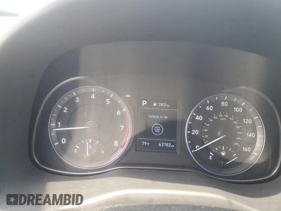 2020 Hyundai Kona SEL with VIN KM8K2CAA4LU569695, listed as a Copart auction lot 60736185 with 63,782 mi miles and Salvage title. Bid and sale history available at DreamBid. Image 9.