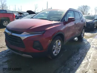 2021 Chevrolet Blazer LT with VIN 3GNKBJRS2MS507372, listed as a Copart auction lot 45866645 with 62,212 mi miles and Salvage Title. Bid and sale history available at carsss.com. Image 1.