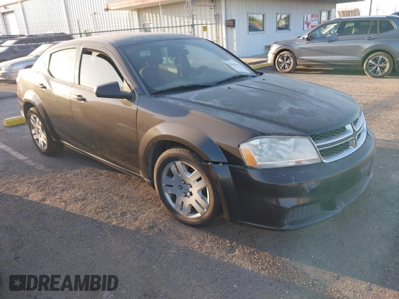 2014 Dodge Avenger SE with VIN 1C3CDZABXEN144000, listed as a IAAI auction lot 41878635 with 153,097 mi miles and . Bid and sale history available at DreamBid. Image 1.