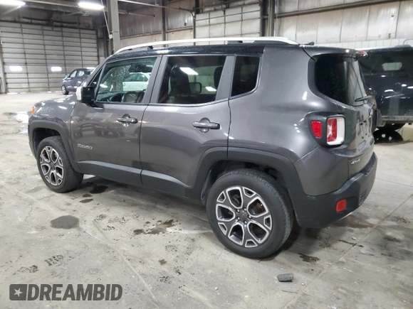 2017 Jeep Renegade Limited z VIN ZACCJBDB7HPE78018, wystawiony jako Copart lot #58027535 z przebiegiem 133 145 mil mil oraz Szkoda całkowita • Salvage title. Historia ofert i sprzedaży dostępna na DreamBid. Obrazek 2.