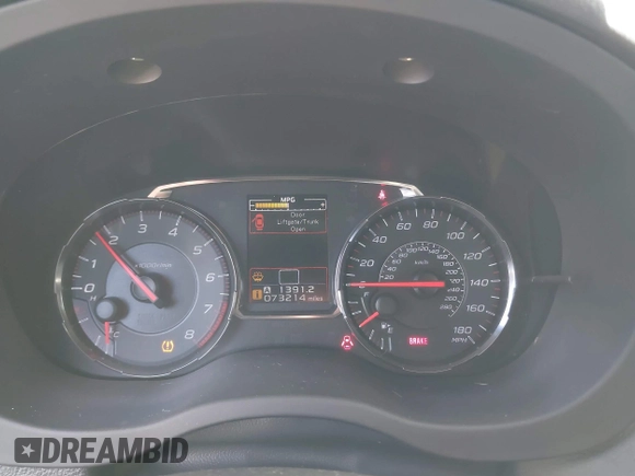 2018 Subaru WRX with VIN JF1VA1A62J9801513, listed as a IAAI auction lot 41582417 with 73,214 mi miles and . Bid and sale history available at DreamBid. Image 7.