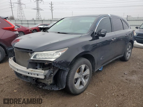 2014 Acura MDX with VIN 5FRYD3H2XEB015661, listed as a Copart auction lot 42613665 with 173,046 mi miles and Salvage Title. Bid and sale history available at carsss.com. Image 1.