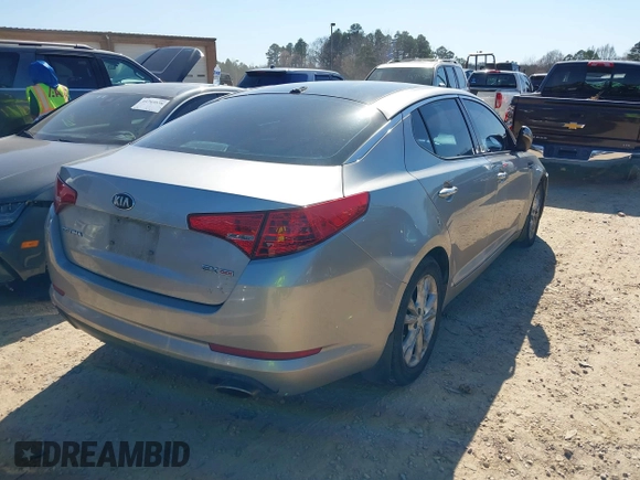 2013 Kia Optima EX with VIN 5XXGN4A76DG133515, listed as a IAAI auction lot 41757610 with 144,569 mi miles and . Bid and sale history available at carsss.com. Image 4.