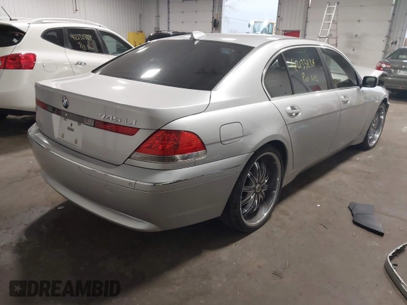 2004 BMW 7 Series 745Li with VIN WBAGN63594DS55672, listed as a IAAI auction lot 42133834 with 119,912 mi miles and . Bid and sale history available at carsss.com. Image 4.