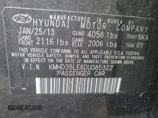 2013 Hyundai Elantra GT with VIN KMHD35LE6DU085322, listed as a Copart auction lot 78865964 with 170,707 mi miles and Clean Title. Bid and sale history available at carsss.com. Image 12.