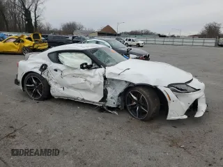 2021 Toyota GR Supra 3.0 with VIN WZ1DB0C05MW043065, listed as a Copart auction lot 43715255 with 0 mi miles and Clean Title. Bid and sale history available at carsss.com. Image 4.