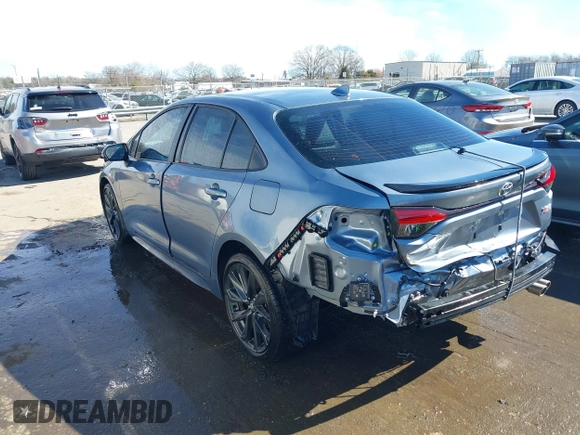 2024 Toyota Corolla XSE with VIN 5YFT4MCE7RP202093, listed as a IAAI auction lot 41656019 with 19,237 mi miles. Bid and sale history available at carsss.com. Image 3.