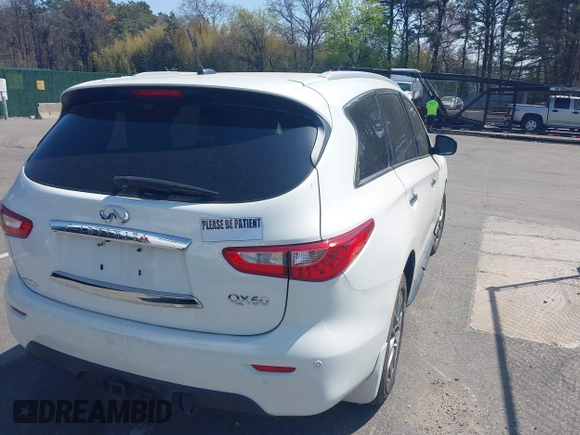 2014 Infiniti QX60 with VIN 5N1AL0MM6EC545839, listed as a IAAI auction lot 42125770 with 83,327 mi miles. Bid and sale history available at carsss.com. Image 4.