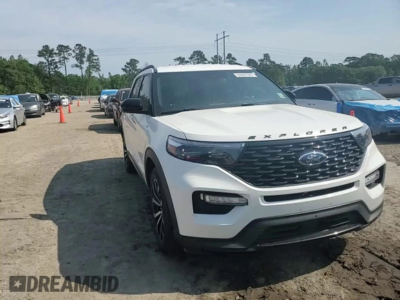 2022 Ford Explorer ST-Line with VIN 1FMSK7KH3NGA27721, listed as a Copart auction lot 53097085 with 42,555 mi miles and Salvage Title. Bid and sale history available at carsss.com. Image 12.