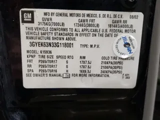 2003 Cadillac Escalade EXT z VIN 3GYEK63N33G118001, wystawiony jako Copart lot #86897574 z przebiegiem 223 953 mil mil oraz Szkoda całkowita • Salvage title. Historia ofert i sprzedaży dostępna na DreamBid. Obrazek 12.