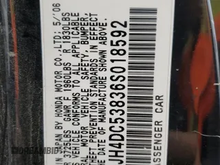 2006 Acura RSX z VIN JH4DC53836S018592, wystawiony jako Copart lot #59704455 z przebiegiem 169 353 mil mil oraz Szkoda całkowita • Salvage title. Historia ofert i sprzedaży dostępna na DreamBid. Obrazek 12.