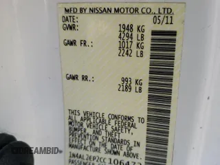 2012 Nissan Altima 2.5 S with VIN 1N4AL2EP2CC106472, listed as a Copart auction lot 52014645 with 179,402 mi miles and Salvage Title. Bid and sale history available at carsss.com. Image 12.
