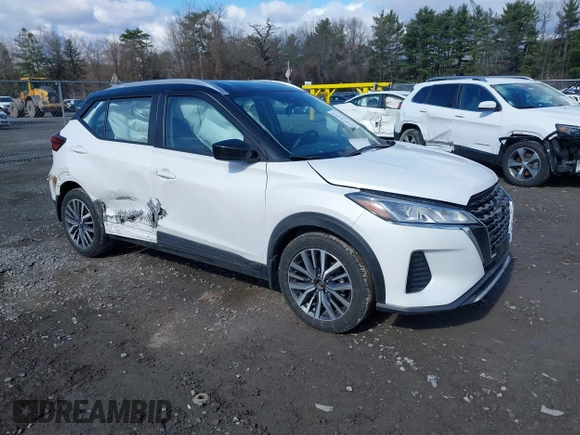 2023 Nissan Kicks SV with VIN 3N1CP5CVXPL549587, listed as a IAAI auction lot 41875114 with 17,354 mi miles. Bid and sale history available at carsss.com. Image 1.