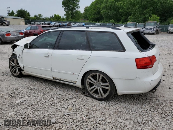 2007 Audi A4 2.0T with VIN WAUSF78E27A172158, listed as a Copart auction lot 57166835 with 217,654 mi miles and Salvage title. Bid and sale history available at DreamBid. Image 2.