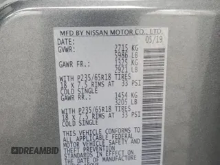 2019 Nissan Pathfinder S with VIN 5N1DR2MN8KC639149, listed as a Copart auction lot 51819025 with 80,056 mi miles and Salvage title. Bid and sale history available at DreamBid. Image 15.