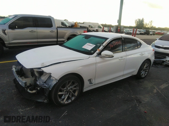 2022 Genesis G70 2.0T с VIN KMTG34TA0NU088955, выставлен на аукционе IAAI как лот 40444202 с пробегом 14 315 миль миль и . История ставок и продаж доступна на DreamBid. Изображение 2.