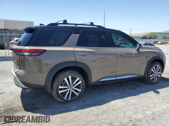 2024 Nissan Pathfinder Platinum with VIN 5N1DR3DG5RC287469, listed as a Copart auction lot 58971765 with 1,812 mi miles and Salvage title. Bid and sale history available at DreamBid. Image 3.