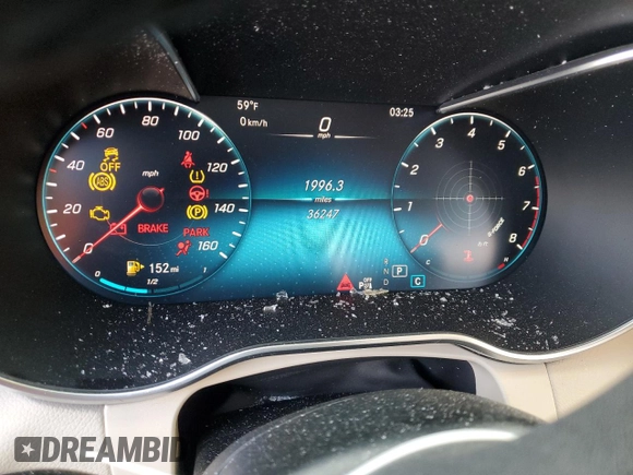 2021 Mercedes-Benz GLC with VIN W1N0J8EB7MF891678, listed as a Copart auction lot 42724485 with 36,247 mi miles and Salvage Title. Bid and sale history available at carsss.com. Image 9.
