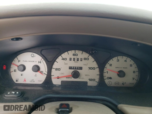 2003 Mercury Sable GS with VIN 1MEFM50U93G607264, listed as a Copart auction lot 62642615 with 136,851 mi miles and Salvage title. Bid and sale history available at DreamBid. Image 9.