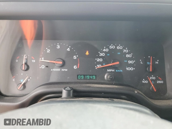 2004 Jeep Wrangler Rubicon with VIN 1J4FA69SX4P768963, listed as a Copart auction lot 56999665 with 91,949 mi miles and Salvage title. Bid and sale history available at DreamBid. Image 9.