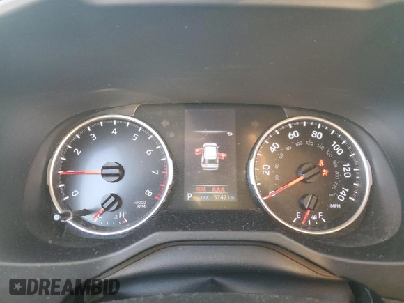 2020 Toyota RAV4 LE with VIN 2T3H1RFV9LW095407, listed as a Copart auction lot 46847145 with 57,421 mi miles and Salvage Title. Bid and sale history available at DreamBid. Image 9.