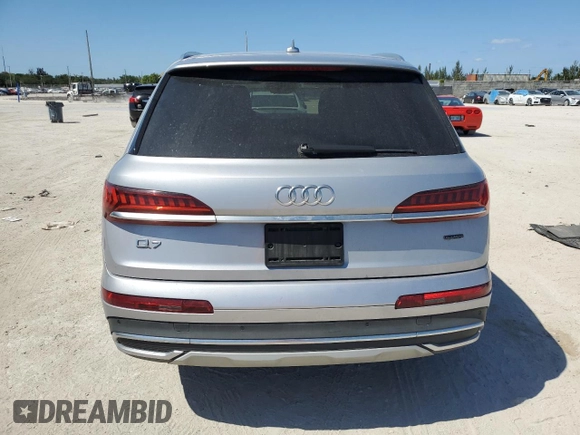 2020 Audi Q7 Premium with VIN WA1AJAF70LD009140, listed as a Copart auction lot 50980484 with 61,544 mi miles. Bid and sale history available at carsss.com. Image 6.