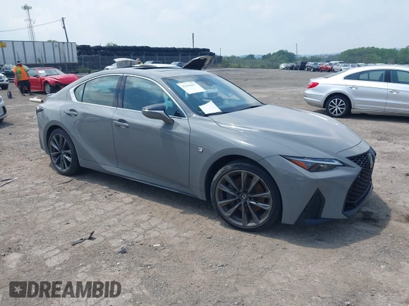 2024 Lexus IS 350 F Sport with VIN JTHGZ1E28R5033508, listed as a IAAI auction lot 42606657 with 15,382 mi miles and . Bid and sale history available at DreamBid. Image 1.