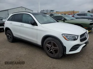 2021 Mercedes-Benz GLC 300 with VIN W1N0G8EB0MV264079, listed as a Copart auction lot 84790434 with 77,651 mi miles and Clean title. Bid and sale history available at DreamBid. Image 4.