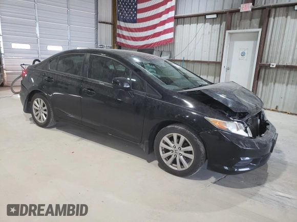 2012 Honda Civic EX-L with VIN 19XFB2F93CE004657, listed as a Copart auction lot 53540115 with 199,443 mi miles and Salvage Title. Bid and sale history available at DreamBid. Image 4.