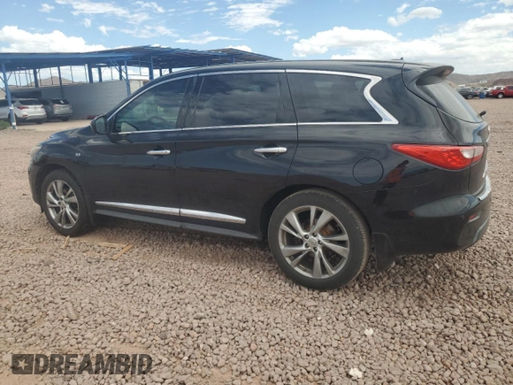 2014 Infiniti QX60 with VIN 5N1AL0MN8EC514830, listed as a Copart auction lot 53358405 with 201,527 mi miles and Salvage title. Bid and sale history available at DreamBid. Image 2.