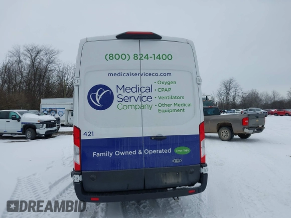 2021 Ford Transit Cargo with VIN 1FTBW3X80MKA98459, listed as a IAAI auction lot 41236413 with 86,778 mi miles. Bid and sale history available at carsss.com. Image 16.