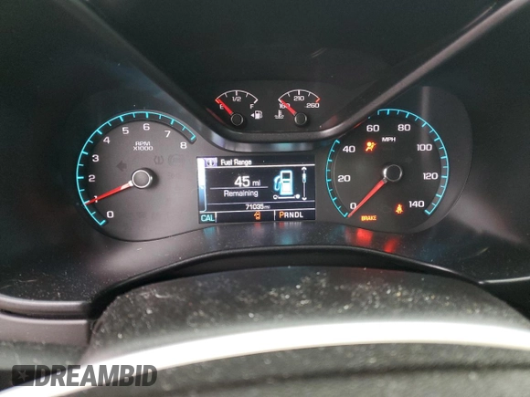 2017 GMC Canyon 4WD Denali with VIN 1GTG6EEN1H1273887, listed as a Copart auction lot 45037445 with 71,035 mi miles and Salvage Title. Bid and sale history available at carsss.com. Image 9.