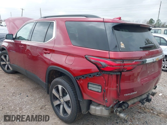 2022 Chevrolet Traverse LT with VIN 1GNERHKWXNJ131456, listed as a IAAI auction lot 41700633 with 48,952 mi miles and . Bid and sale history available at DreamBid. Image 3.