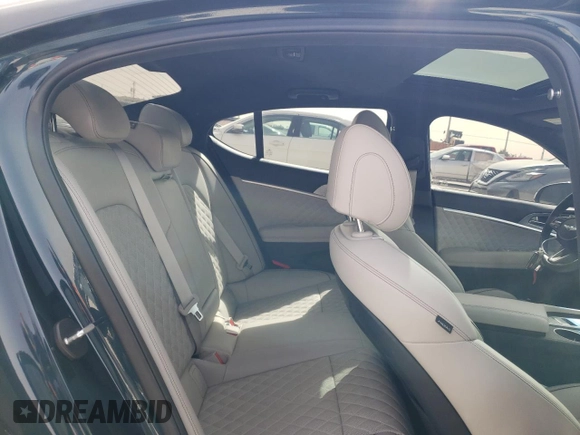 2023 Genesis G70 3.3T with VIN KMTG54TE4PU113520, listed as a Copart auction lot 49345075 with 35,625 mi miles and Salvage Title. Bid and sale history available at DreamBid. Image 10.