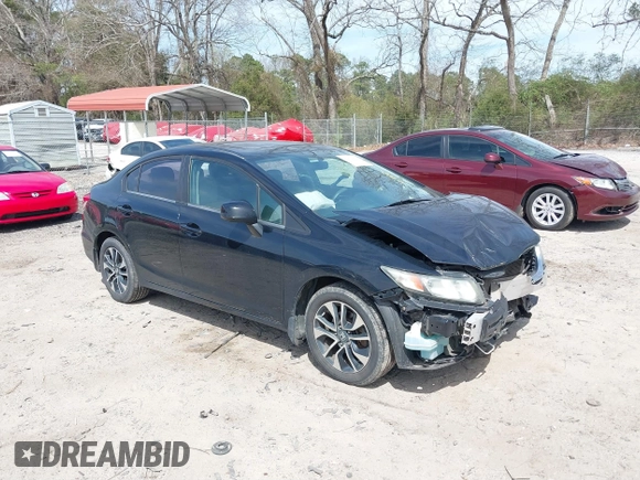 2013 Honda Civic EX with VIN 19XFB2F80DE253927, listed as a IAAI auction lot 41834659 with 177,558 mi miles and . Bid and sale history available at DreamBid. Image 1.