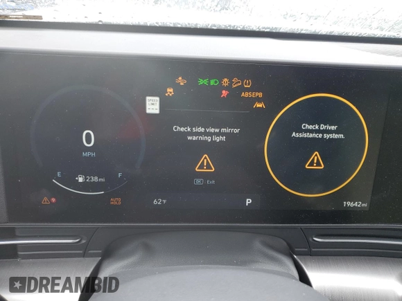2024 Hyundai Kona Limited with VIN KM8HECA31RU083275, listed as a Copart auction lot 46590375 with 19,642 mi miles and Non Repairable. Bid and sale history available at carsss.com. Image 9.