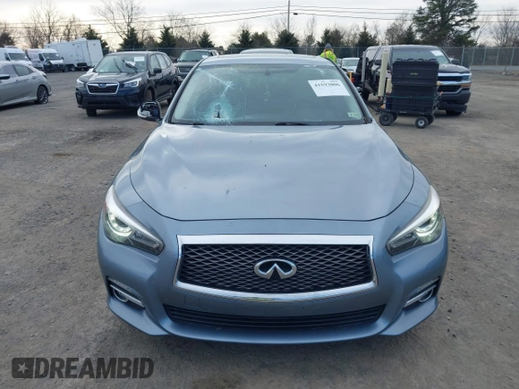 2015 Infiniti Q50 with VIN JN1BV7AR0FM392708, listed as a IAAI auction lot 41593006 with 109,066 mi miles. Bid and sale history available at carsss.com. Image 12.
